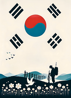 JPG 남자 꽃 백그라운드 일러스트 기념 한명 들기 성인 평화 군인 총 자유 기도 디지털합성 비둘기 희생 영웅 추모 성인남자한명만 편집소스 호국보훈의달 국내일러스트 AI일러스트 AI콘텐츠 식물 직업 1 무기 컨셉 모션 조류 사람 6월 국군 남자한명만 성인남자만 파일형식