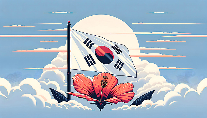 JPG 백그라운드 일러스트 하늘 기념 사람없음 평화 자유 태극기 디지털합성 무궁화 추모 편집소스 호국보훈의달 국내일러스트 AI일러스트 AI콘텐츠 꽃 컨셉 국기 6월 파일형식