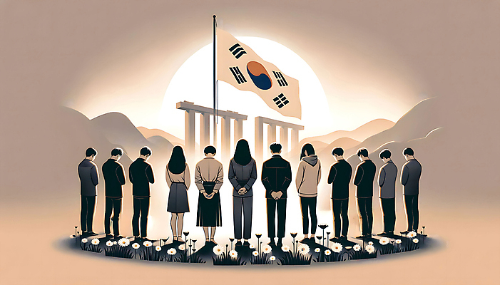 JPG 여자 남자 백그라운드 일러스트 기념 여러명 성인 평화 자유 기도 태극기 디지털합성 희생 국민 추모 성인만 편집소스 호국보훈의달 국내일러스트 AI일러스트 AI콘텐츠 다수 컨셉 사람 국기 6월 파일형식