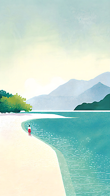 전신 PSD 나무 여자 모래 바다 백그라운드 일러스트 자연 하늘 산 한명 풍경 성인 물 여름 파란색 분위기 성인여자한명만 국내일러스트 자연요소 식물 1 계절 컬러 컨셉 사람 생태계 여자한명만 성인여자만 파일형식