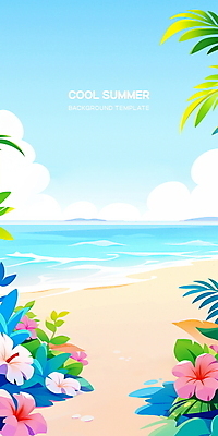 PSD 구름 편집이미지 배너 꽃 포스터 파도 하늘 휴식 풍경 해변 사람없음 여름휴가 모래사장 야자수 야자수잎 카피스페이스 이미지편집 자연요소 나무 식물 바다 컨셉 잎 휴가 공백 파일형식 여름_계절