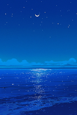 JPG 호수 물결 야경 일러스트 자연 밤하늘 휴식 사람없음 여름 파란색 반짝임 평화 달 신비 국내일러스트 AI일러스트 AI콘텐츠 자연요소 계절 컬러 컨셉 모션 하늘 야간 생태계 파일형식 풍경_경치