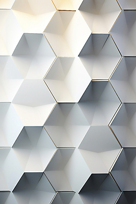 JPG 편집이미지 무늬 패턴 그림자 사람없음 빛 흰색 디지털합성 육각형 벌집무늬 허니콤 편집실사 AI포토 AI콘텐츠 모양 도형 컬러 CG 파일형식