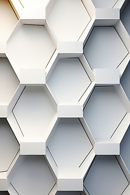 JPG 편집이미지 무늬 패턴 그림자 사람없음 빛 흰색 디지털합성 육각형 벌집무늬 허니콤 편집실사 AI포토 AI콘텐츠 모양 도형 컬러 CG 파일형식