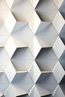 JPG 편집이미지 무늬 패턴 그림자 사람없음 빛 흰색 디지털합성 육각형 벌집무늬 허니콤 편집실사 AI포토 AI콘텐츠 모양 도형 컬러 CG 파일형식