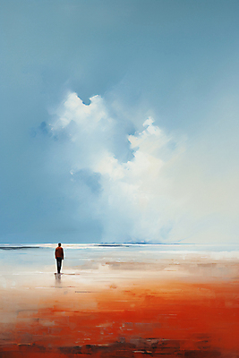 JPG 전신 편집이미지 남자 바다 백그라운드 하늘 붓터치 추상 한명 사람 성인 반사 디지털합성 그림 질감 유화 성인남자한명만 편집실사 AI일러스트 AI콘텐츠 1 무늬 미술 CG 남자한명만 성인남자만 파일형식