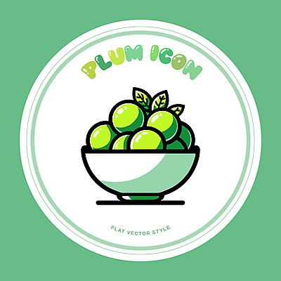 아이콘 그릇 나뭇잎 건강 사람없음 연두색 신선 담기 매실 2D아이콘 AI파일 식기 잎 모션 초록색 파일형식 벡터