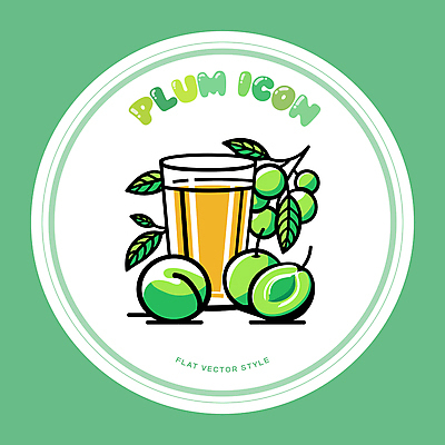 아이콘 음료 단면 나뭇잎 건강 사람없음 컵 연두색 노란색 주스 신선 매실 매실청 2D아이콘 AI파일 식기 컬러 잎 초록색 파일형식 벡터 과일청