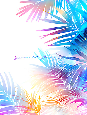 PSD 잎 일러스트 사람없음 여름 컬러풀 야자수 야자수잎 보테니컬아트 트로피컬아트 국내일러스트 나무 식물 계절 컬러 그림 파일형식