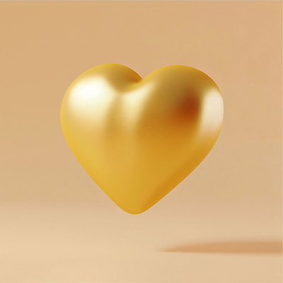 PSD 아이콘 재질 사람없음 3D아이콘 한개 반사 노란색 3D 하트 질감 광택 모양 1 컬러 디지털합성 파일형식