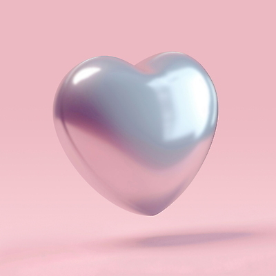 PSD 아이콘 재질 사람없음 3D아이콘 한개 반사 3D 흰색 하트 질감 광택 모양 1 컬러 디지털합성 파일형식