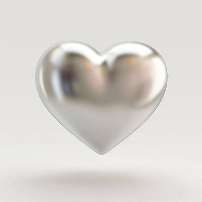 PSD 아이콘 재질 사람없음 3D아이콘 한개 반사 3D 흰색 하트 질감 광택 모양 1 컬러 디지털합성 파일형식