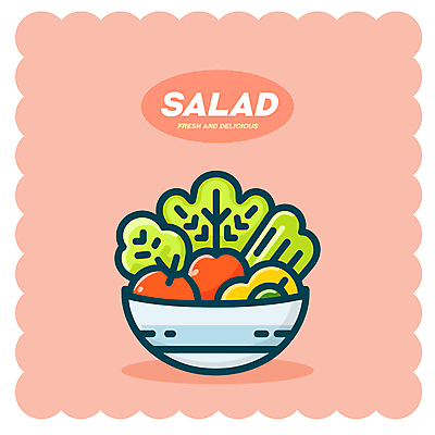 그릇 다이어트 토마토 일러스트 건강 사람없음 빨간색 식사 샐러드 양상추 채식 건강식 국내일러스트 AI파일 식기 음식 컬러 채소 파일형식 벡터