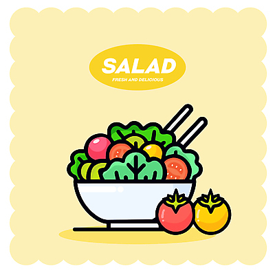 그릇 다이어트 일러스트 젓가락 방울토마토 건강 사람없음 노란색 식사 샐러드 양상추 채식 건강식 국내일러스트 AI파일 식기 음식 컬러 토마토 채소 수저 파일형식 벡터