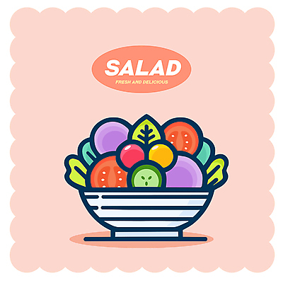 그릇 다이어트 토마토 일러스트 양파 오이 건강 사람없음 빨간색 식사 샐러드 양상추 채식 건강식 국내일러스트 AI파일 식기 음식 컬러 채소 파일형식 벡터