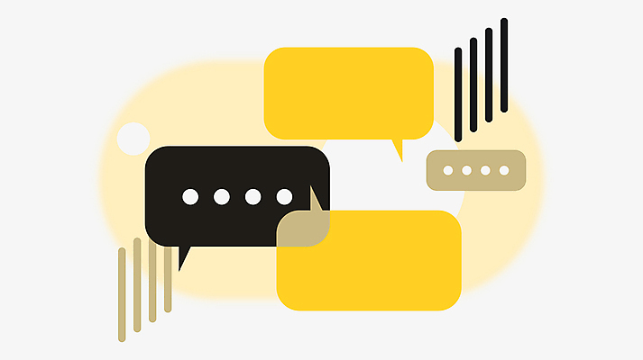 말풍선 일러스트 비즈니스 커뮤니케이션 사람없음 노란색 원형 메시지 심플 메신저 소셜미디어 국내일러스트 AI파일 도형 컬러 파일형식 벡터