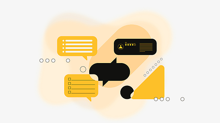 말풍선 일러스트 비즈니스 커뮤니케이션 사람없음 노란색 원형 메시지 심플 메신저 소셜미디어 프로필 국내일러스트 AI파일 도형 컬러 파일형식 벡터