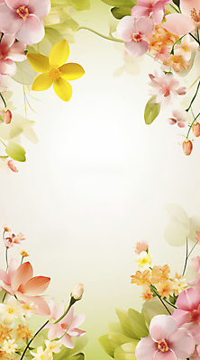 JPG 잎 일러스트 봄꽃 프레임 사람없음 꽃봉오리 합성 카피스페이스 국내일러스트 AI일러스트 AI콘텐츠 식물 꽃 봄 공백 파일형식