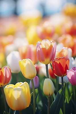 JPG 편집이미지 꽃밭 자연 사람없음 봄 튤립 개화 디지털합성 튤립축제 편집실사 AI포토 AI콘텐츠 계절 꽃 축제 CG 생태계 꽃축제 파일형식