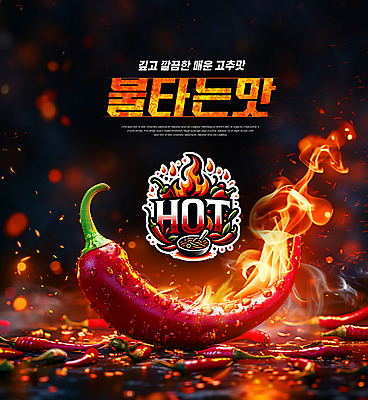PSD 편집이미지 불 사람없음 빨간색 뜨거움 심볼 매움 홍고추 HOT 불맛 베트남고추 이미지편집 자연요소 컬러 고추 맛 파일형식