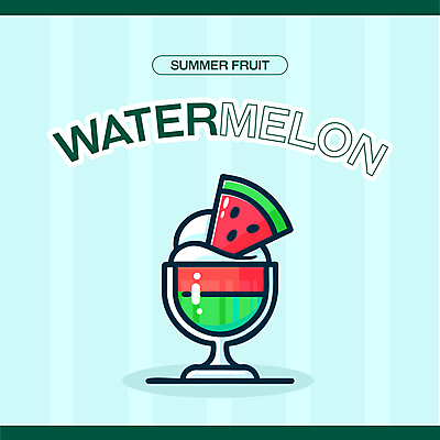 일러스트 아이스크림 여름음식 잔 수박 사람없음 여름 줄무늬 크림 과육 과일파르페 국내일러스트 AI파일 식기 계절 음식 무늬 과일 디저트 파르페 파일형식 벡터 여름_계절