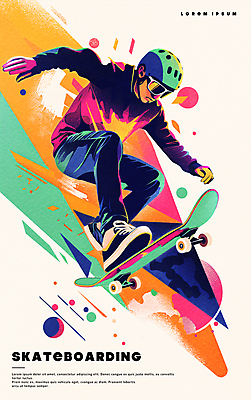 전신 PSD 남자 포스터 스포츠 일러스트 하계올림픽 고글 운동선수 한명 성인 여름 컬러풀 스케이트보드 안전모 생동감 성인남자한명만 국내일러스트 1 계절 컬러 올림픽 사람 보드_스포츠 헬멧 안전장비 남자한명만 성인남자만 파일형식