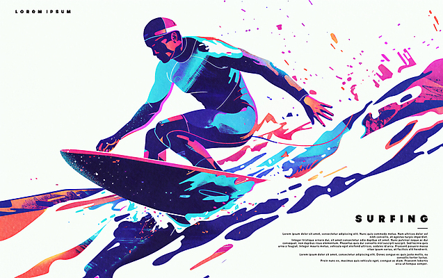 전신 PSD 남자 포스터 스포츠 파도 바다 일러스트 하계올림픽 운동선수 한명 성인 여름 컬러풀 서핑보드 서핑 생동감 성인남자한명만 국내일러스트 1 계절 컬러 올림픽 사람 수상스포츠 보드_스포츠 남자한명만 성인남자만 파일형식