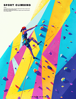 전신 PSD 여자 포스터 스포츠 일러스트 하계올림픽 한명 성인 여름 컬러풀 오르기 암벽등반 생동감 클라이밍 성인여자한명만 클라이밍선수 국내일러스트 1 계절 컬러 올림픽 모션 운동선수 사람 등산 등반 여자한명만 성인여자만 파일형식