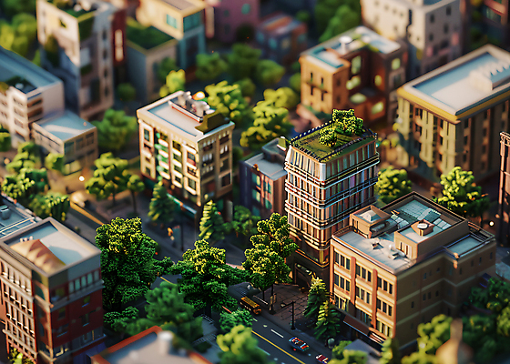 JPG 나무 편집이미지 도로 자동차 아파트 빌딩 사람없음 모형 미니어처 옥상 편집실사 AI포토 AI콘텐츠 식물 길 육상교통 교통시설 주택 건물 CG 파일형식