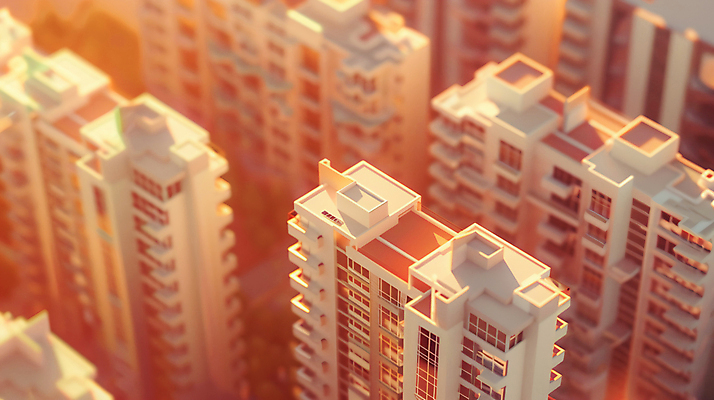 JPG 편집이미지 아파트 빌딩 사람없음 모형 노을 미니어처 편집실사 AI포토 AI콘텐츠 자연요소 주택 건물 CG 파일형식