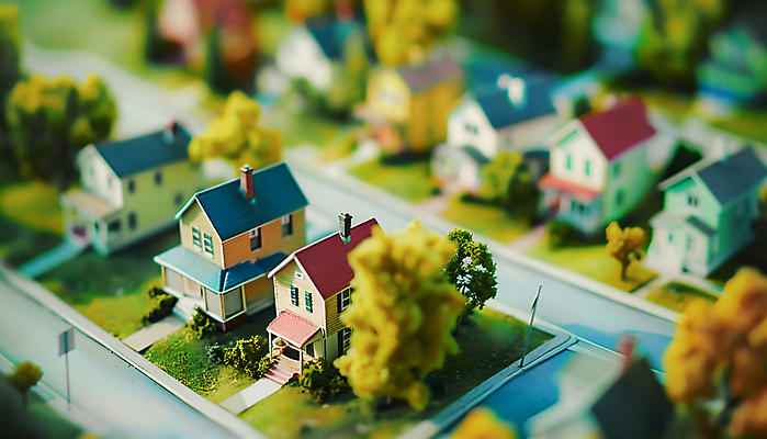 JPG 나무 편집이미지 도로 주택 사람없음 모형 마을 미니어처 편집실사 AI포토 AI콘텐츠 식물 길 교통시설 건물 CG 파일형식