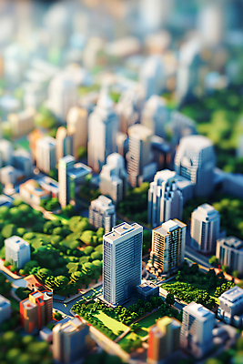 JPG 나무 편집이미지 아파트 빌딩 사람없음 모형 미니어처 편집실사 AI포토 AI콘텐츠 식물 주택 건물 CG 파일형식