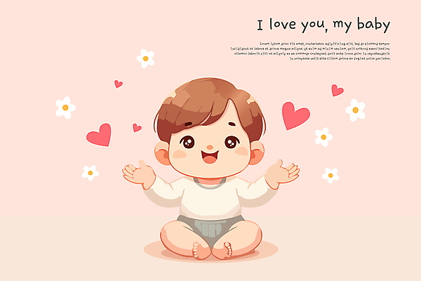 전신 남자 꽃 일러스트 한명 미소 앉기 귀여움 육아 하트 아기 남자아기한명만 국내일러스트 AI파일 모양 식물 1 컨셉 모션 표정 사람 남자한명만 남자아기만 파일형식 벡터