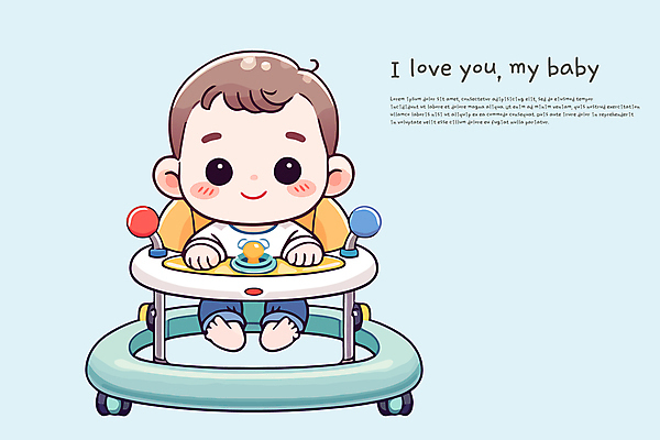 전신 남자 일러스트 한명 미소 앉기 귀여움 육아 아기 보행기 남자아기한명만 국내일러스트 AI파일 1 컨셉 모션 표정 사람 남자한명만 남자아기만 파일형식 벡터