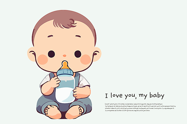 전신 일러스트 한명 미소 앉기 귀여움 육아 우유 아기 잡기 젖병 아기만 국내일러스트 AI파일 1 컨셉 모션 유제품 표정 사람 아기용품 파일형식 벡터