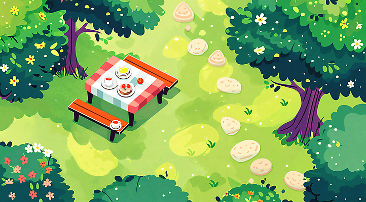 PSD 나무 접시 공원 꽃 벤치 과일 일러스트 동화 티타임 풍경 사람없음 초록색 소풍 식탁보 숲 찻잔 감성 돌길 국내일러스트 식물 식기 공공시설 길 컬러 컨셉 의자 휴식 잔 야외활동 파일형식