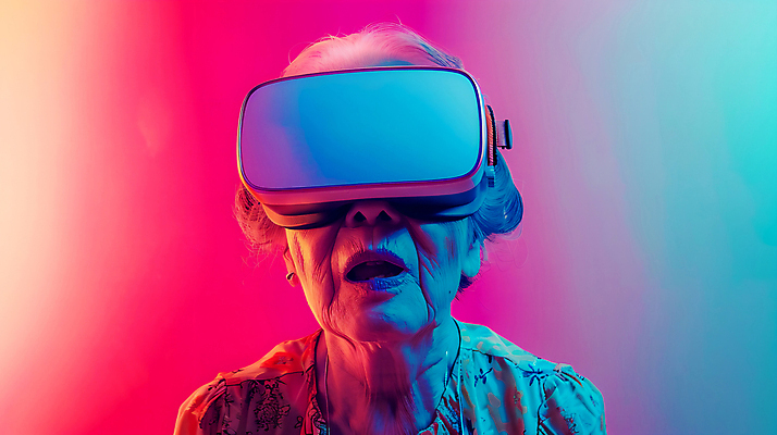 JPG 편집이미지 여자 노년 할머니 한명 상반신 놀람 가상현실 노인여자한명만 VR기기 편집실사 AI인물포토 AI콘텐츠 1 감정 표정 사람 성인 기계 CG 여자한명만 노인여자만 파일형식 AI포토