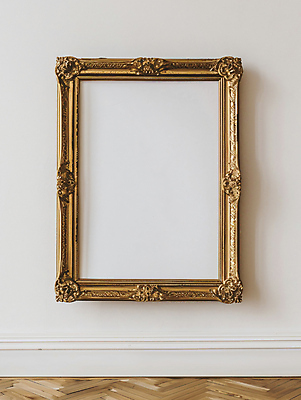 JPG 편집이미지 액자 프레임 실내 사람없음 인테리어 황금 합성 카피스페이스 편집소스 편집실사 AI포토 AI콘텐츠 디자인 내부 공백 CG 파일형식