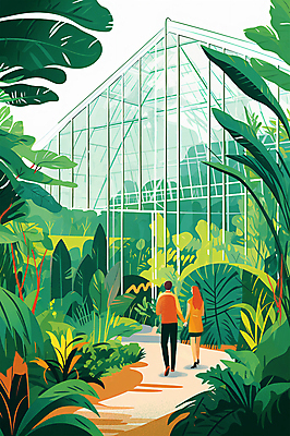 전신 PSD 나무 커플 여자 남자 꽃 길 잎 데이트 일러스트 성인 두명 건물 초록색 걷기 손잡기 산책 풀 식물원 감성 몬스테라 온실 성인만 트로피컬아트 국내일러스트 식물 건축물 컬러 컨셉 관계 모션 휴식 사람 그림 파일형식