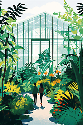 전신 PSD 나무 커플 여자 남자 꽃 길 잎 데이트 일러스트 성인 두명 건물 초록색 걷기 손잡기 산책 풀 식물원 감성 몬스테라 온실 성인만 트로피컬아트 국내일러스트 식물 건축물 컬러 컨셉 관계 모션 휴식 사람 그림 파일형식