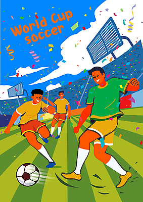 전신 남자 일러스트 축구공 축구선수 폭죽 성인 세명 축구 경기장 깃발 역동적 꽃가루 축구유니폼 객석 공차기 성인남자만 월드싸커 국내일러스트 AI파일 스포츠 컨셉 유니폼 공 축구용품 스포츠시설 모션 운동선수 사람 구기 가루 남자만 성인만 파일형식 벡터