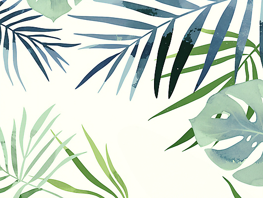 JPG 일러스트 자연 나뭇잎 열대 수채화 미술 사람없음 초록색 여름 질감 카피스페이스 트로피컬아트 국내일러스트 AI일러스트 AI콘텐츠 계절 컬러 잎 문화예술 공백 그림 생태계 파일형식