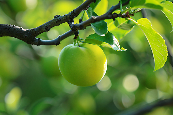 JPG 편집이미지 열매 식재료 자연 나뭇잎 사람없음 초록색 봄 나뭇가지 디지털합성 매실 제철 편집실사 AI포토 AI콘텐츠 나무 식물 계절 컬러 잎 CG 생태계 파일형식