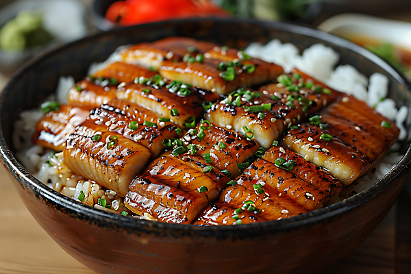 JPG 편집이미지 건강 요리 사람없음 봄 장어 디지털합성 보양식 장어구이 장어덮밥 제철 제철음식 편집실사 AI포토 AI콘텐츠 계절 음식 어류 CG 덮밥 생선요리 몸보신 파일형식