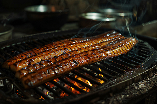 JPG 편집이미지 건강 요리 사람없음 봄 그릴 구이 장어 디지털합성 보양식 숯불 장어구이 제철 제철음식 편집실사 AI포토 AI콘텐츠 계절 음식 주방용품 어류 CG 생선요리 몸보신 파일형식