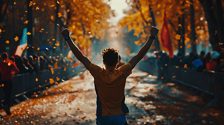 JPG 나무 편집이미지 남자 길 올림픽 낙엽 그림자 한명 상반신 성인 야외 운동복 달리기 운동 만세 도전 역동적 마라톤 러닝 성인남자한명만 편집실사 AI인물포토 AI콘텐츠 식물 1 옷 스포츠 컨셉 잎 모션 건강 사람 경기 육상스포츠 CG 남자한명만 성인남자만 파일형식 AI포토