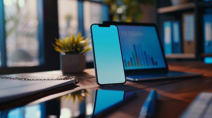 JPG 편집이미지 비즈니스 사람없음 노트북 스마트폰 사무실 반사 사무용품 공책 오브젝트 편집실사 AI포토 AI콘텐츠 문구용품 전자제품 핸드폰 스마트기기 CG 파일형식