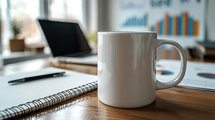 JPG 편집이미지 비즈니스 사람없음 노트북 사무실 볼펜 사무용품 공책 머그컵 물컵 오브젝트 편집실사 AI포토 AI콘텐츠 문구용품 컵 전자제품 펜 CG 파일형식