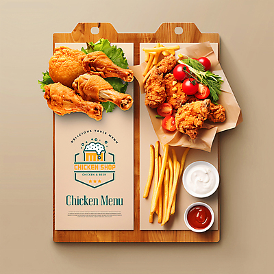 PSD 편집이미지 백그라운드 토마토 포장 탁자 타이포그라피 사람없음 세트 치킨 감자튀김 신선 소스 메뉴 야식 이미지편집 문자 가구 채소 감자 튀김 양념 닭고기요리 파일형식