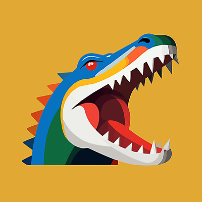 일러스트 사람없음 노란색 머리 자신감 치아 심볼 악어 국내일러스트 AI파일 감정 컬러 파충류 신체부위 소화기관 파일형식 벡터